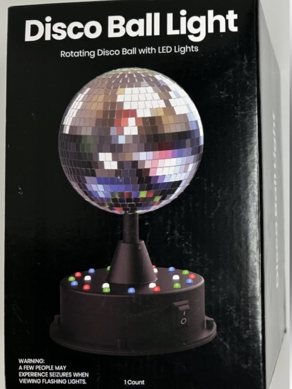 Disco Ball Light LED Rotating Party Decor - Silver